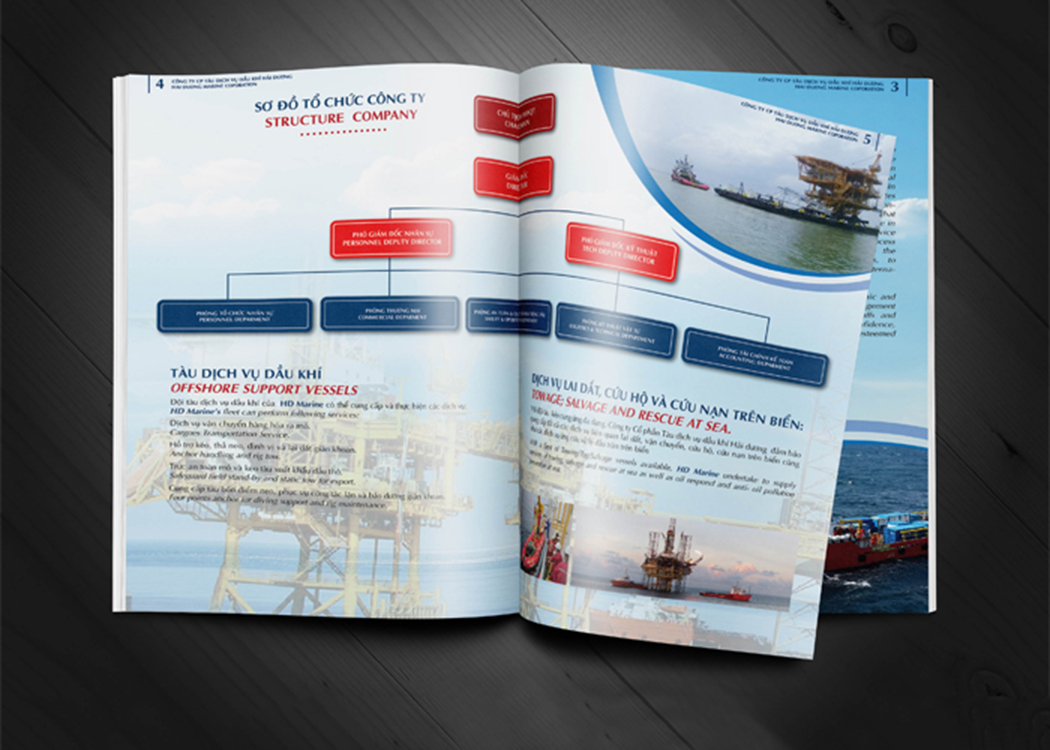 HD MARINE - Thiết kế logo và hồ sơ năng lực công ty dầu khí HD MARINE